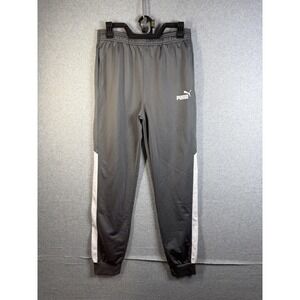 Puma Pants Youth XL 18-20 Gray White Stripe Track Athletic Joggers Running